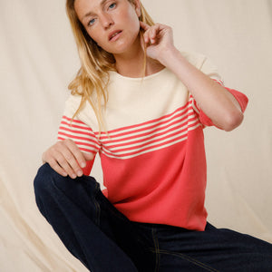 Two-tone striped sweater Morwena