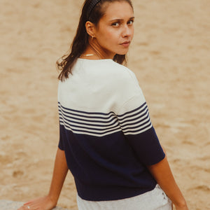 Morwena two-tone striped sweater