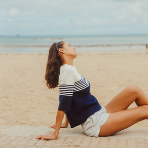 Morwena two-tone striped sweater