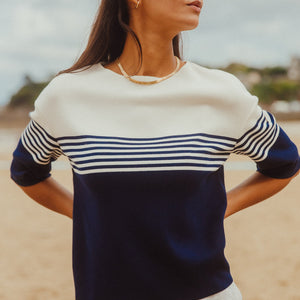 Pull rayé bicolore Morwena