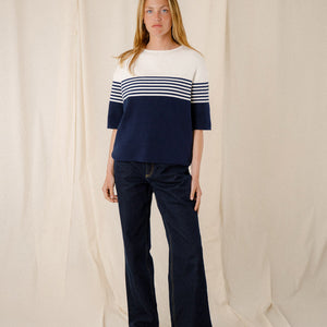 Morwena two-tone striped sweater