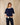 Pull femme uni Morwena marine coton égyptien côte 1/1 encolure bateau Royal Mer