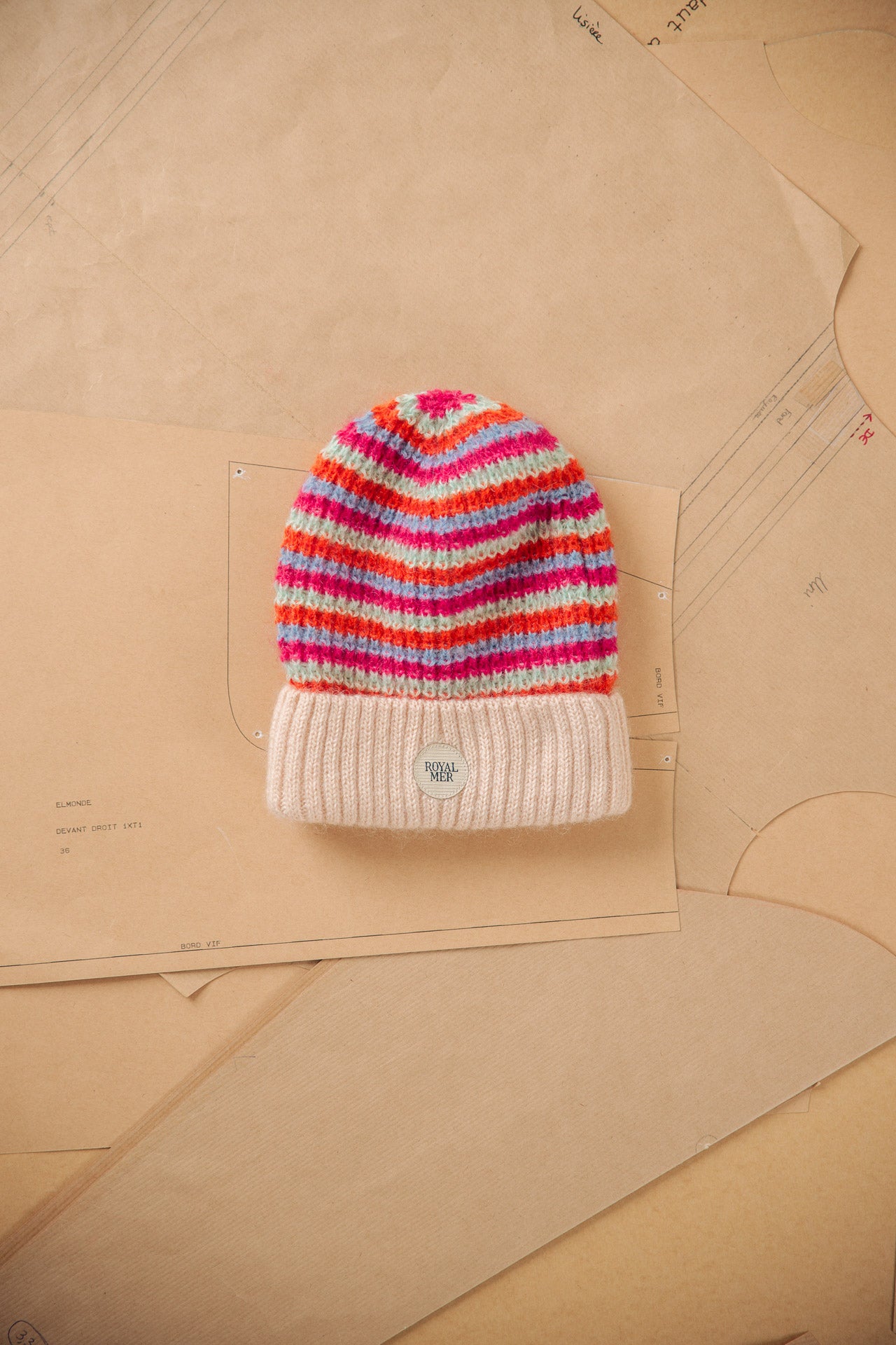 Bonnet rayé Olympe M