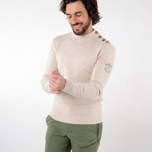 Pull marin avec broderie ancre