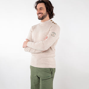 Pull marin avec broderie ancre