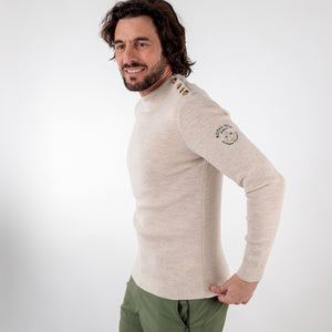 Pull marin avec broderie ancre