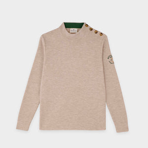 Pull marin avec broderie ancre