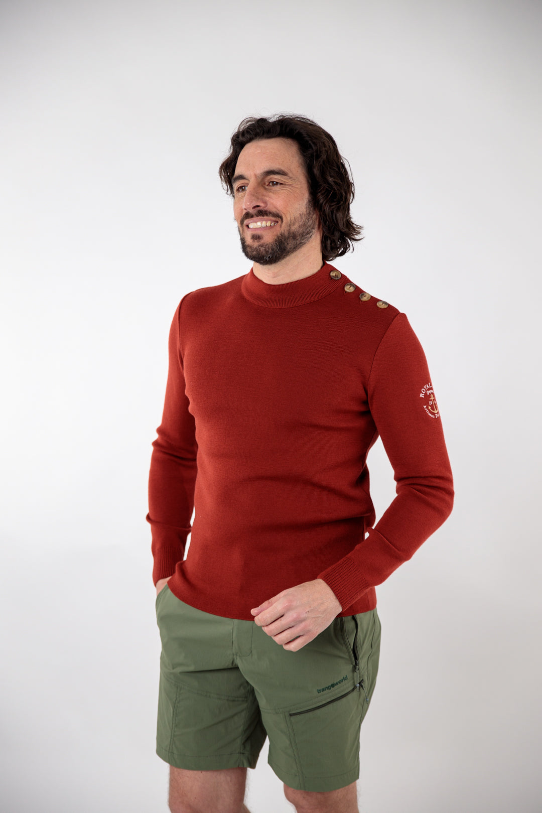 Pull marin avec broderie ancre