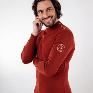 Pull marin avec broderie ancre