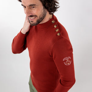 Pull marin avec broderie ancre