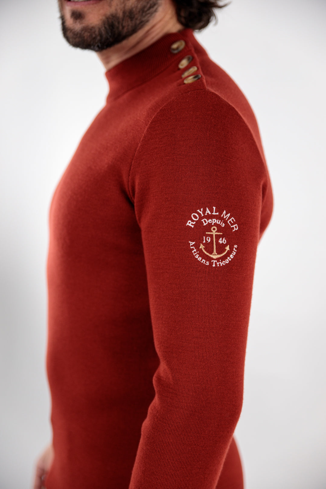 Sailor sweater with anchor embroidery