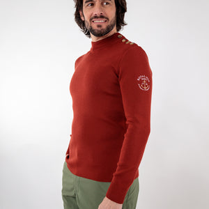 Pull marin avec broderie ancre