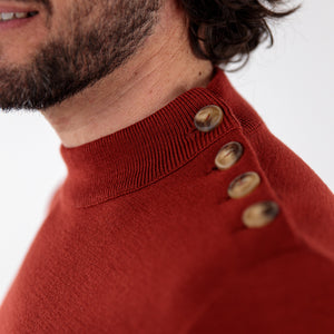 Pull marin avec broderie ancre