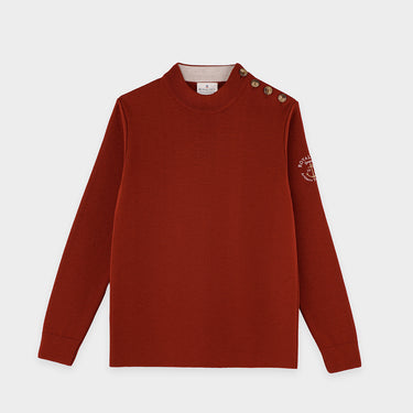Pull marin avec broderie ancre