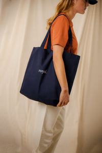 Sac tote Royal marine coton sérigraphie dimensions 50x44x17 Royal Mer