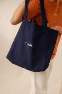 Sac tote Royal marine coton sérigraphie dimensions 50x44x17 Royal Mer