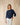 Sweat Royal marine coton col rond bords-côtes sérigraphie homme femme Royal Mer