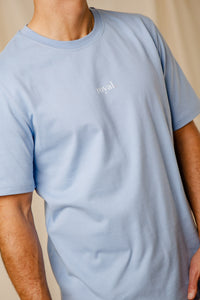 T-shirt Royal bleu grisé coton col rond sérigraphie homme femme Royal Mer