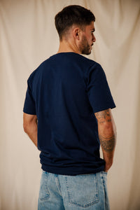T-shirt Royal marine coton col rond sérigraphie homme femme Royal Mer