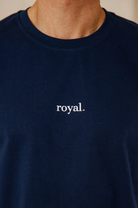 T-shirt Royal marine coton col rond sérigraphie homme femme Royal Mer