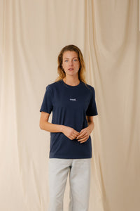 T-shirt Royal marine coton col rond sérigraphie homme femme Royal Mer