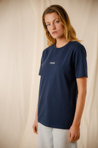 T-shirt Royal marine coton col rond sérigraphie homme femme Royal Mer