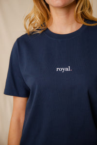 T-shirt Royal marine coton col rond sérigraphie homme femme Royal Mer