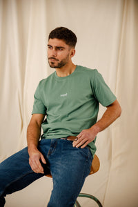 T-shirt Royal sauge coton col rond sérigraphie homme femme Royal Mer