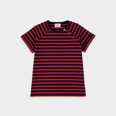 Striped round neck T-shirt
