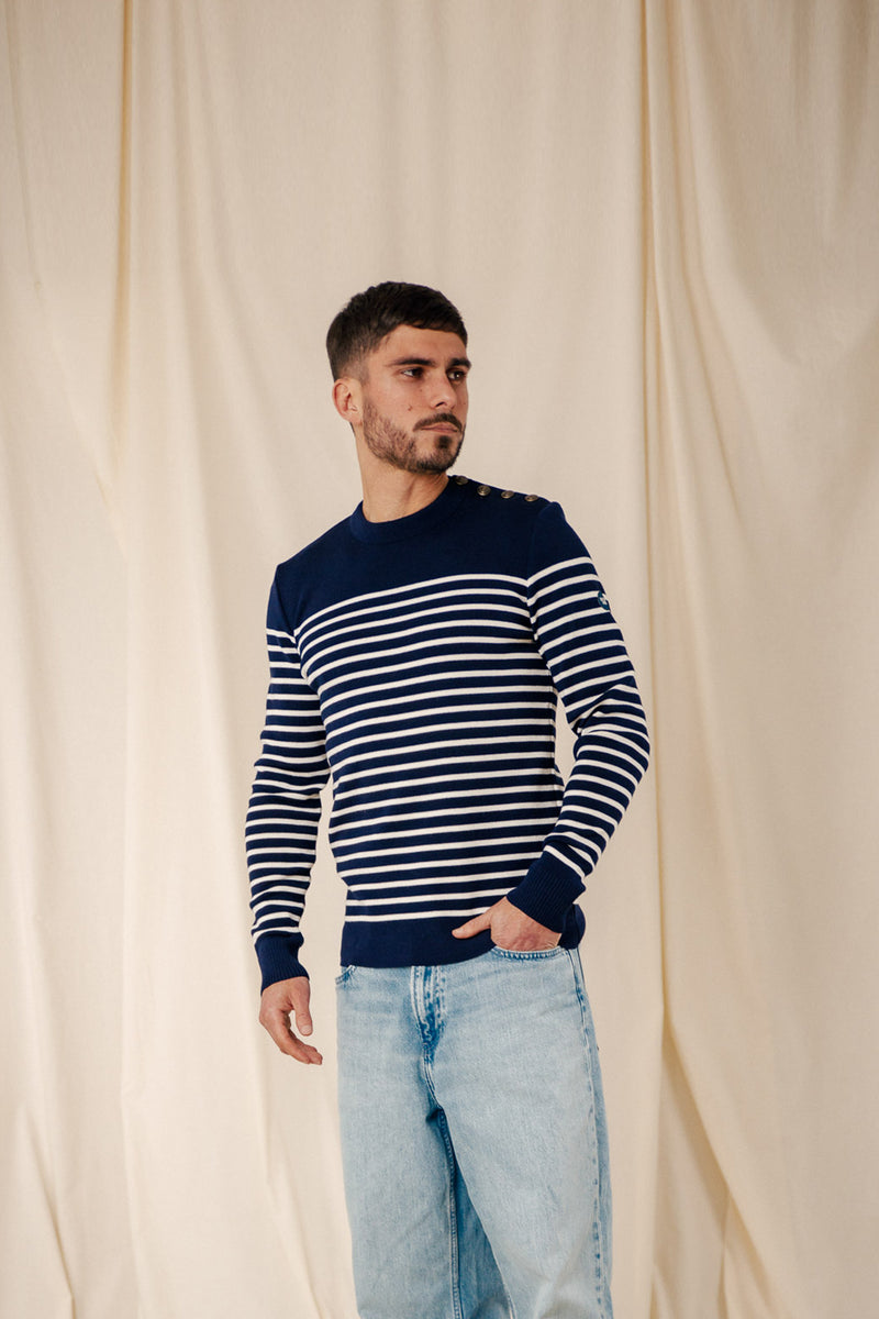 FITTED STRIPED SAILOR SWEATER