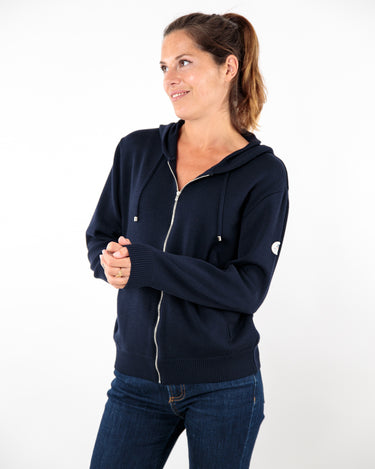 Compras Sudaderas con cremallera Sweat à capuche zippé en molleton 211794396 mujer azul