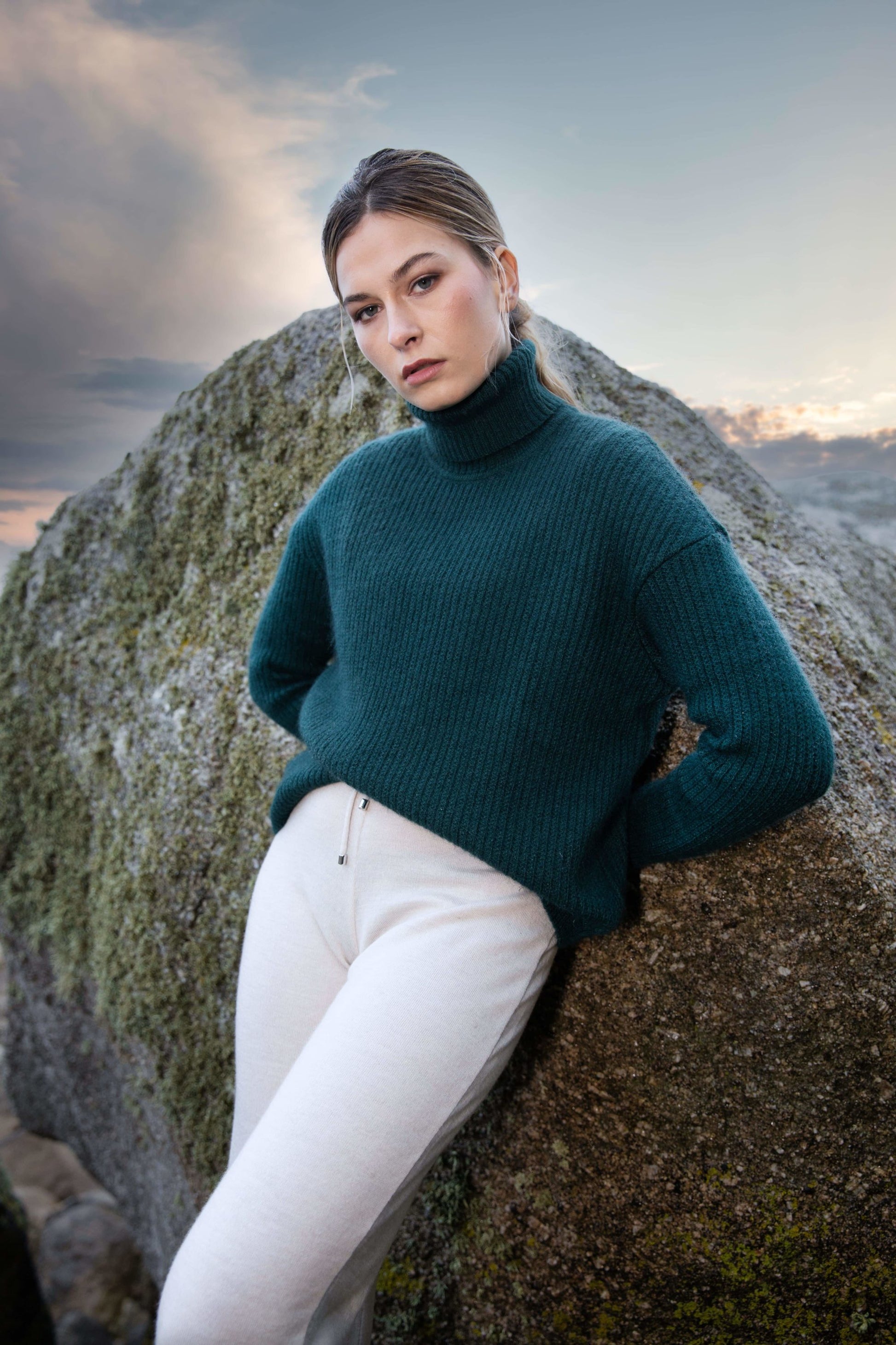 Mohair turtleneck sweater