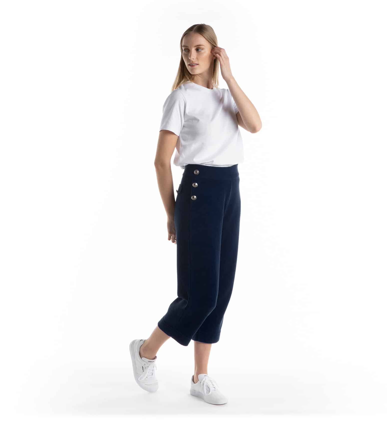 Cropped pants with bridge