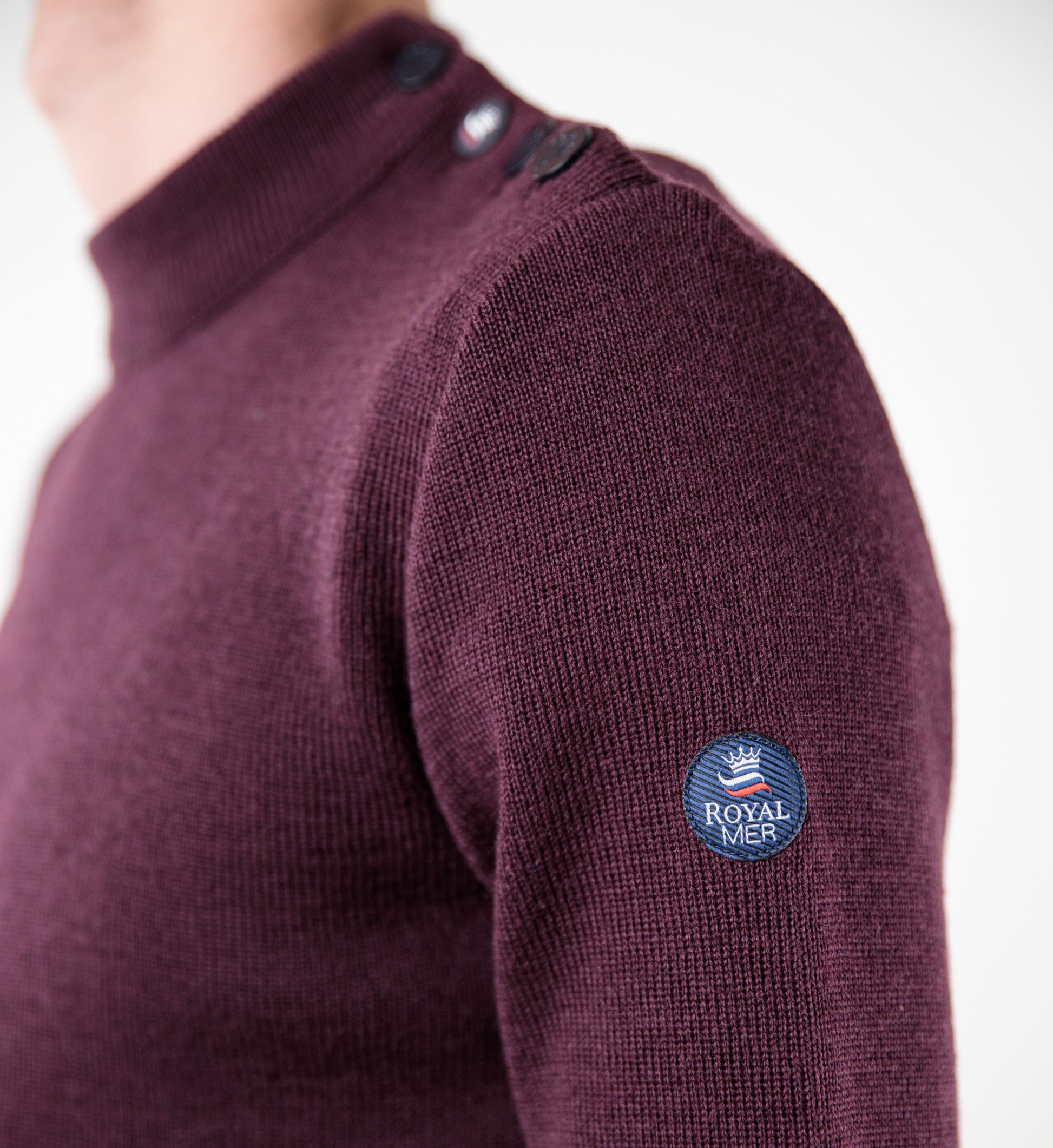Plain sailor sweater 100% virgin wool