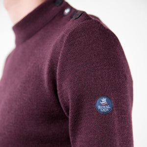 Plain sailor sweater 100% virgin wool