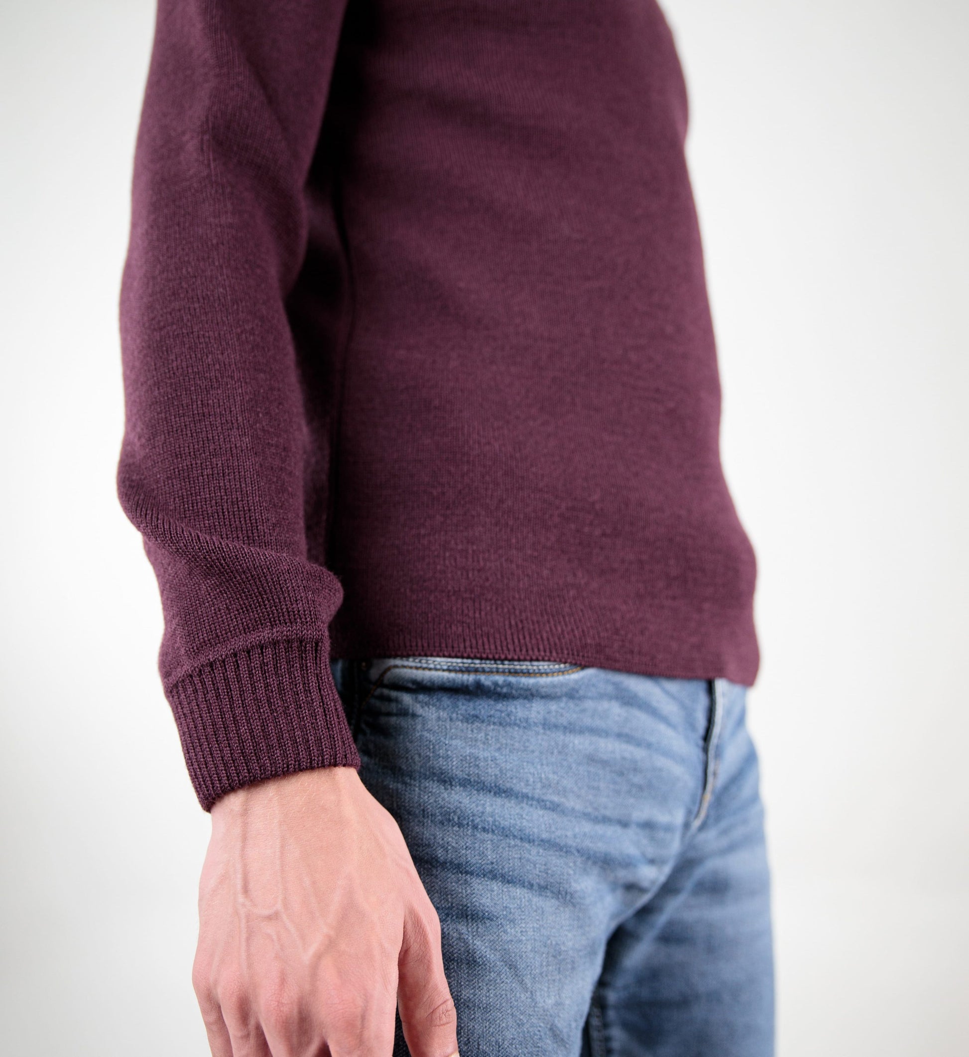 Plain sailor sweater 100% virgin wool