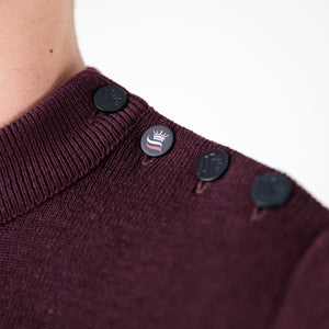 Plain sailor sweater 100% virgin wool