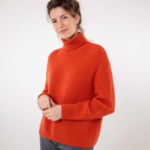 Pull col roulé en mohair