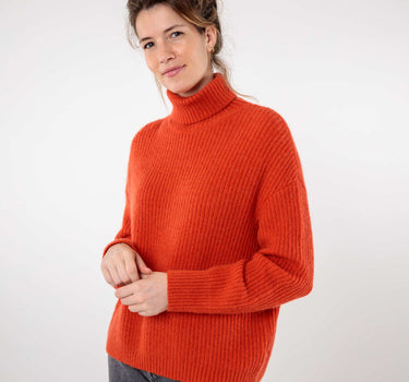 Pull col roulé en mohair
