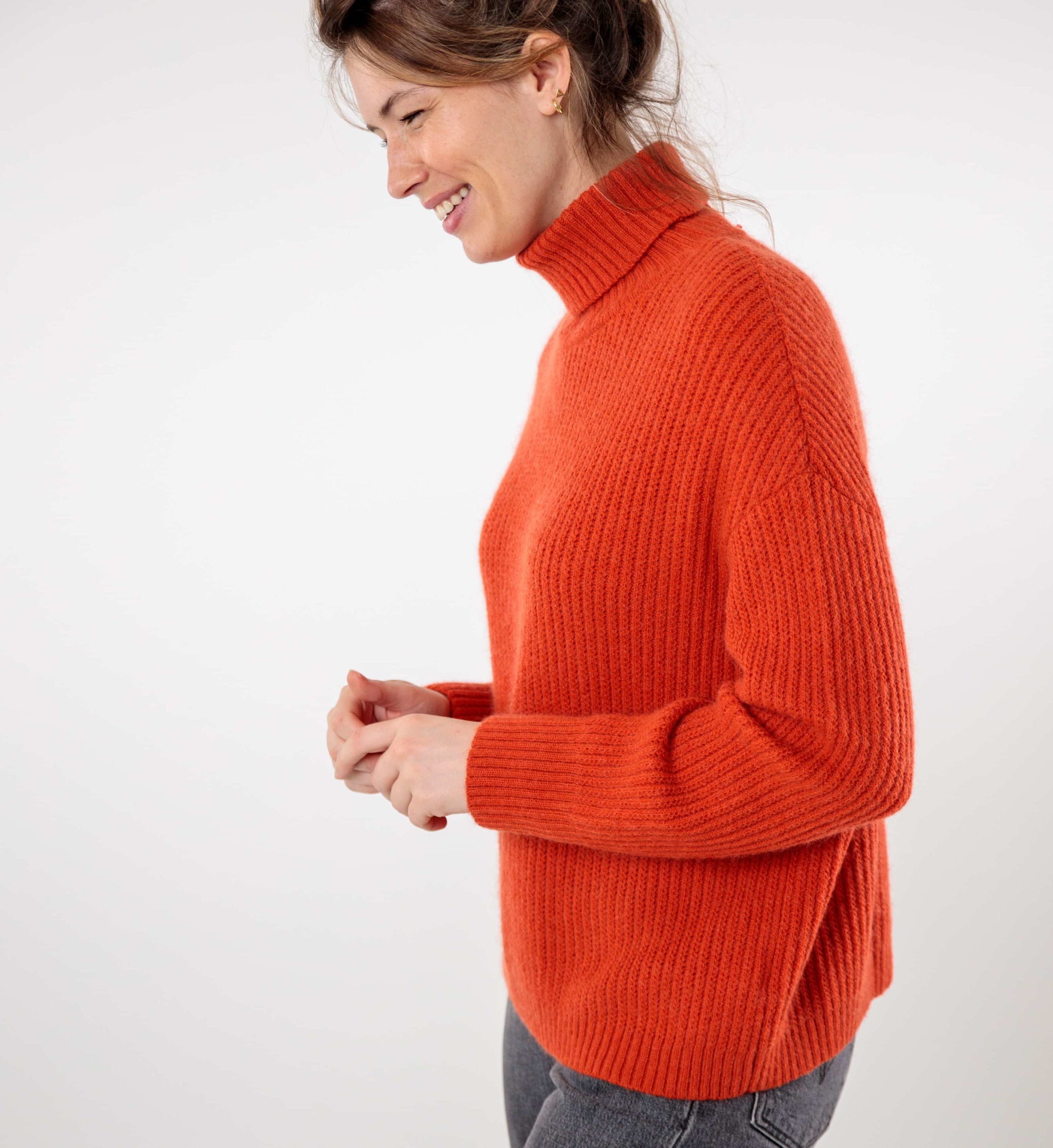 Echarpe Mohair et Soie Orange Petit modèle - Echarpe en laine Echarpe Mohair et Soie Orange Petit modèle - Echarpe en laine