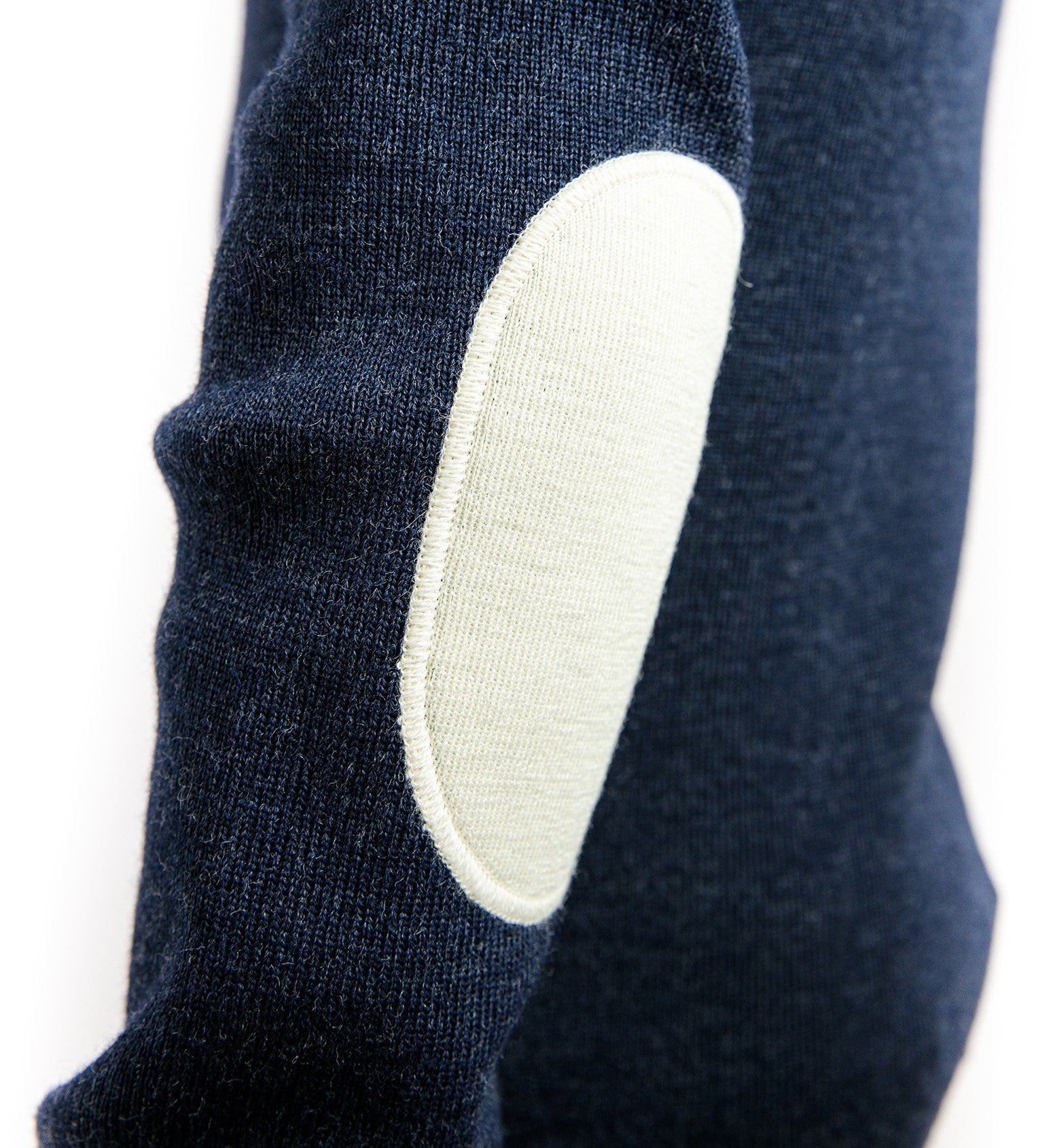 Plain sailor sweater with contrasting elbow patches