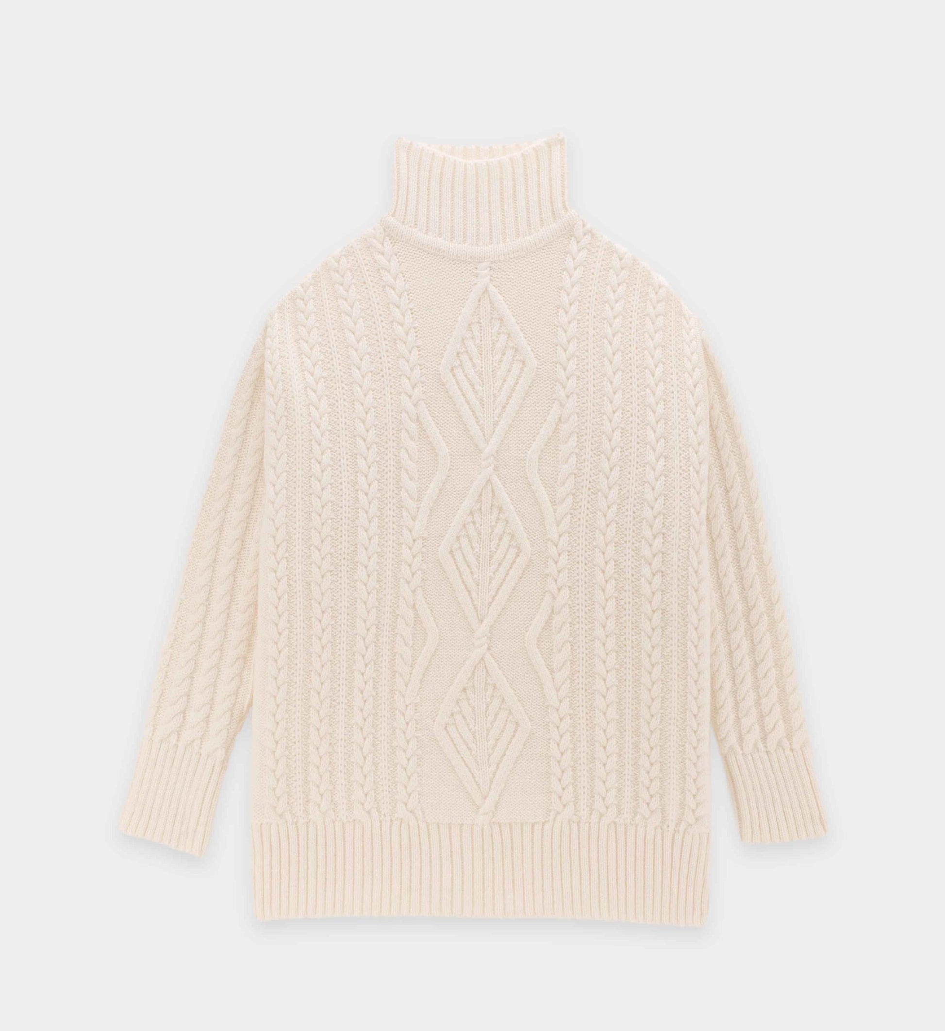 Loose cable-knit sweater