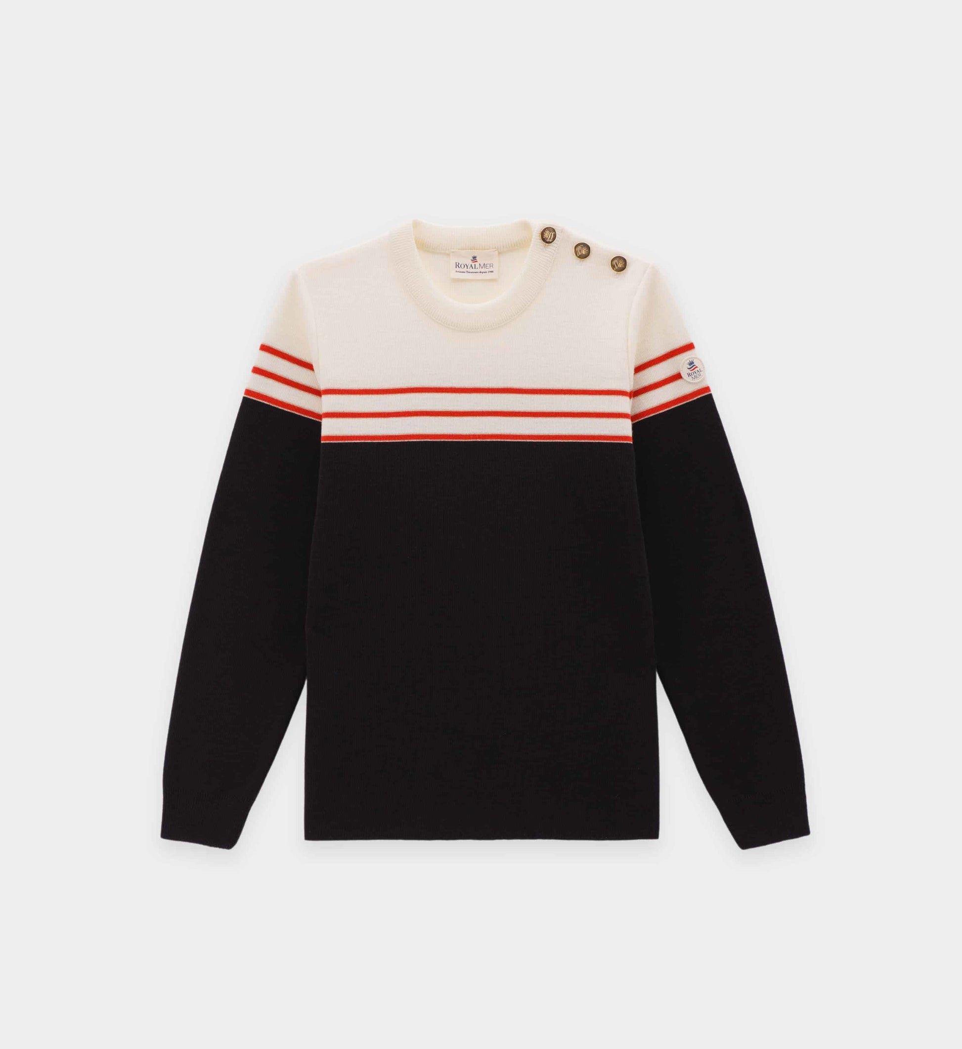 Pull rayé doré - Main Image