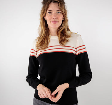 Pull rayé doré
