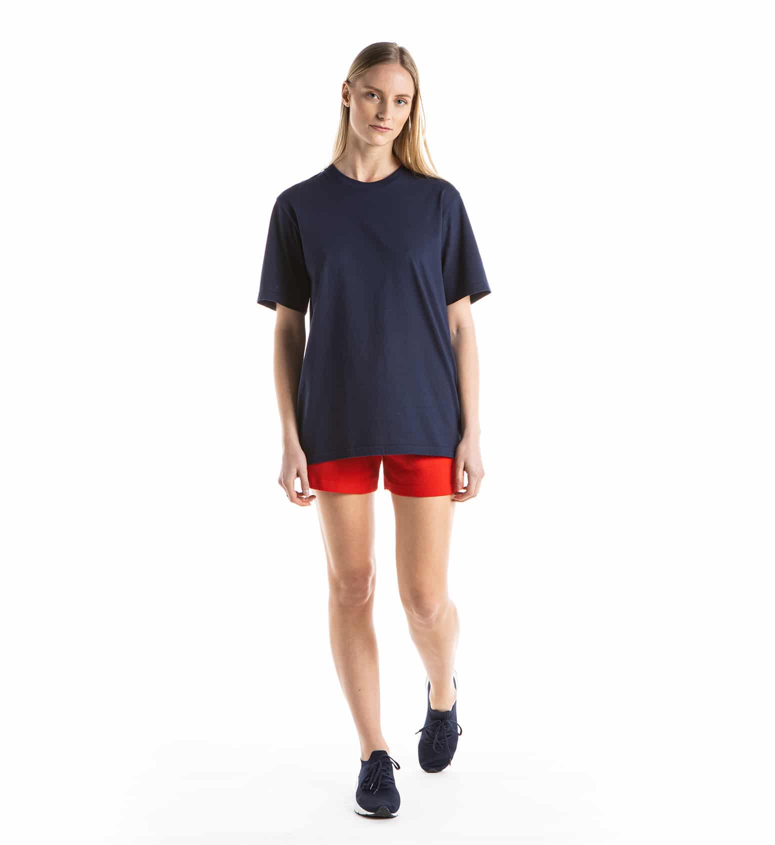 Short-sleeved round-neck T-shirt in organic cotton