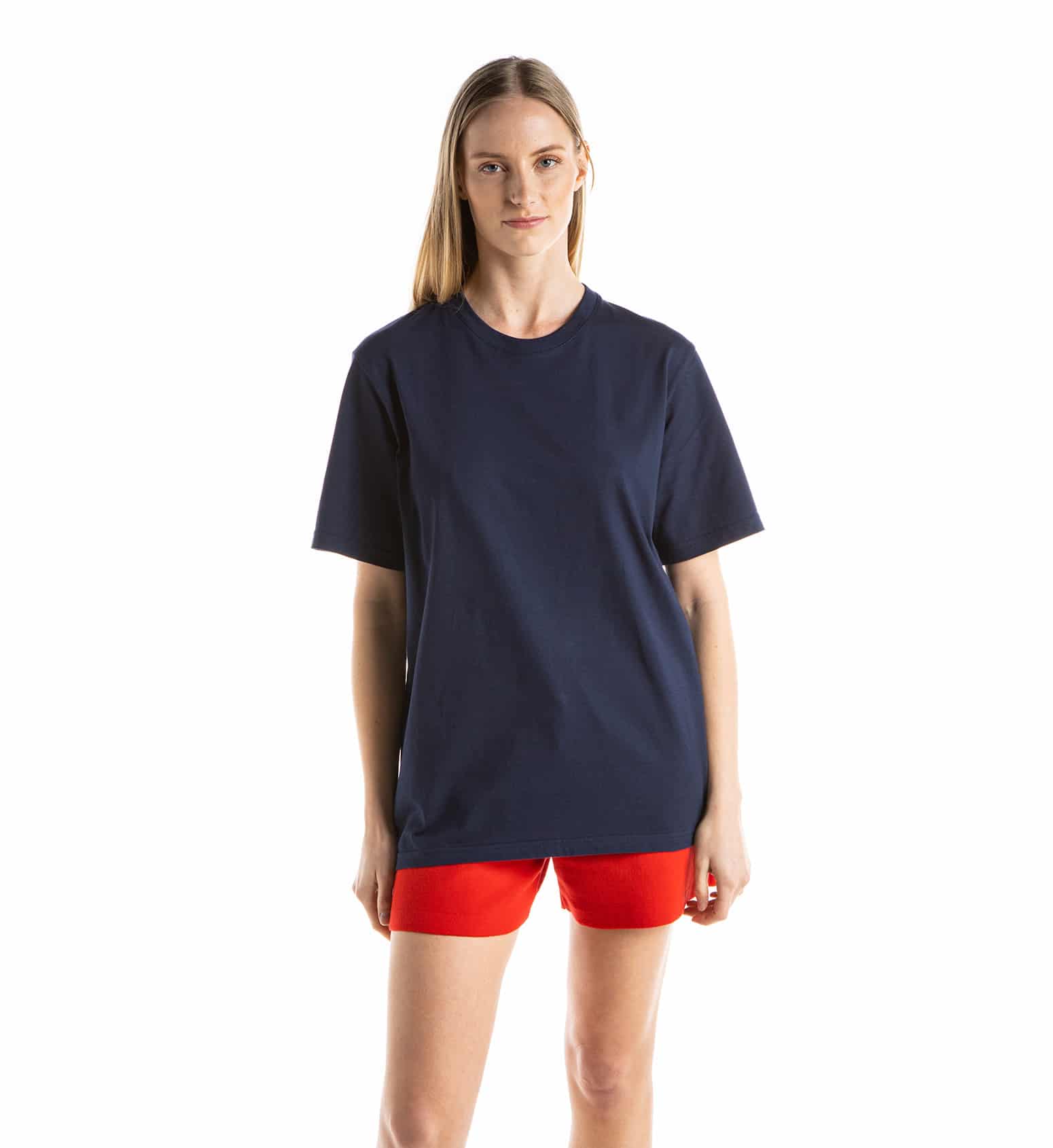 Short-sleeved round-neck T-shirt in organic cotton