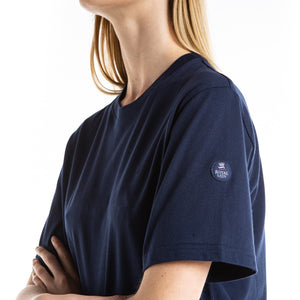 Short-sleeved round-neck T-shirt in organic cotton