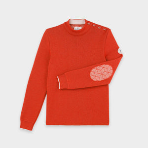 Pull marin uni coudières fantaisies
