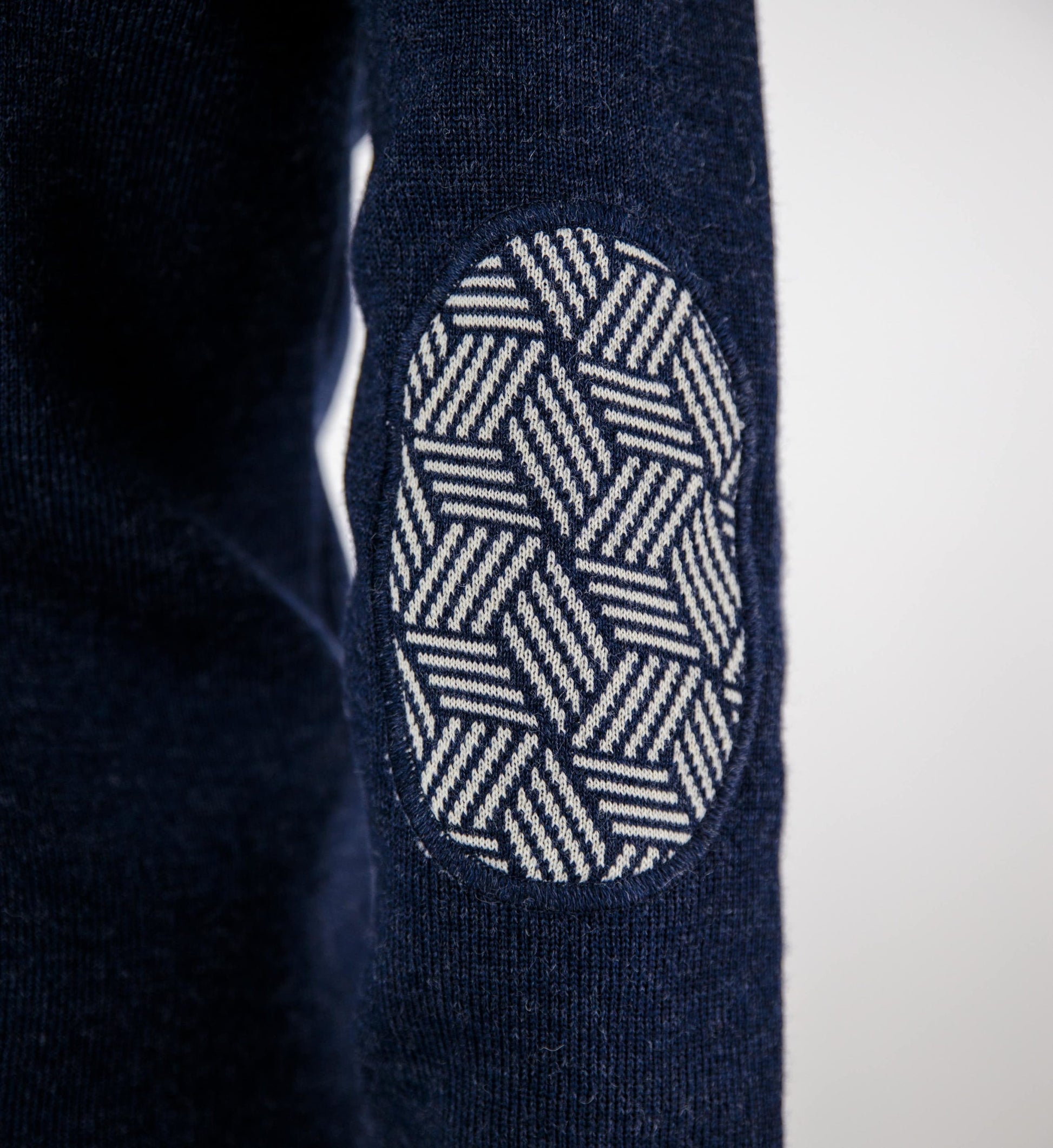 Plain sailor sweater with fancy elbow patches