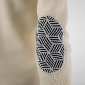 Plain sailor sweater with fancy elbow patches